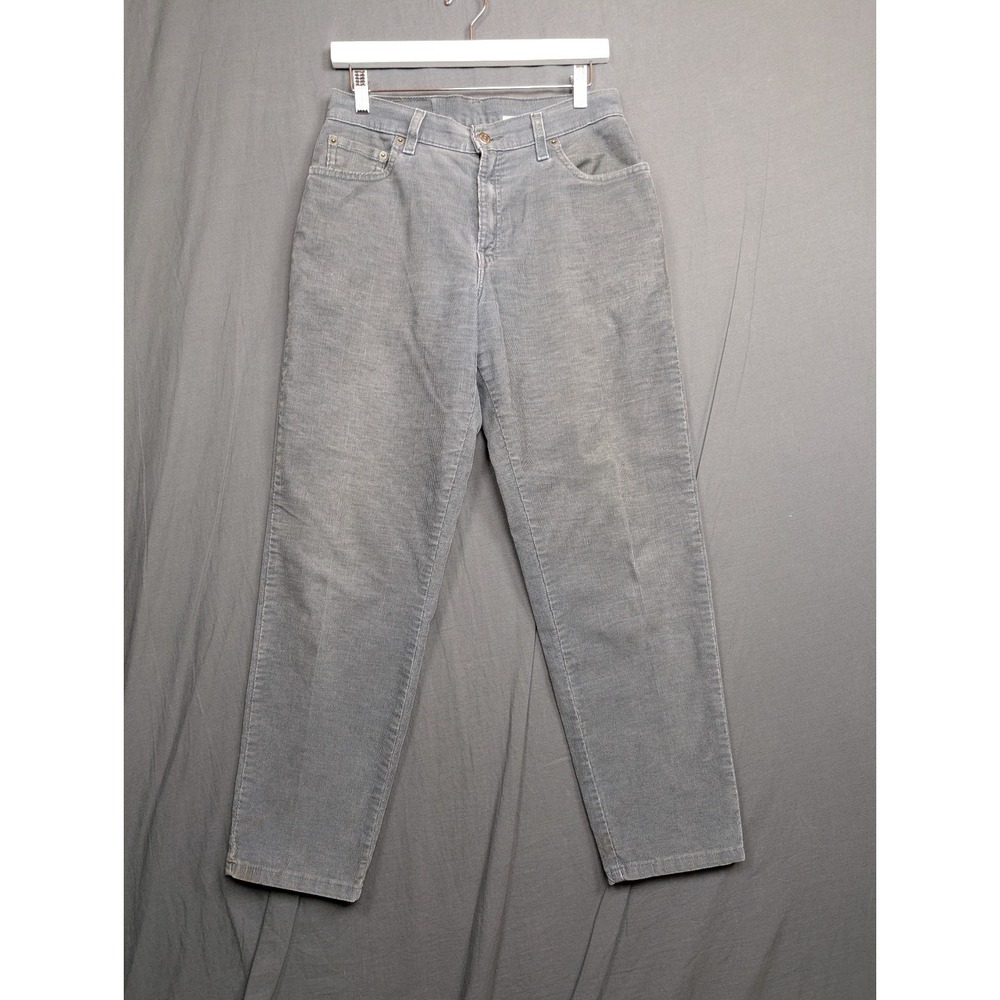 Levi's 550 Corduroy Gray Pants Relaxed Fit Women's Size 6 Tappered Leg